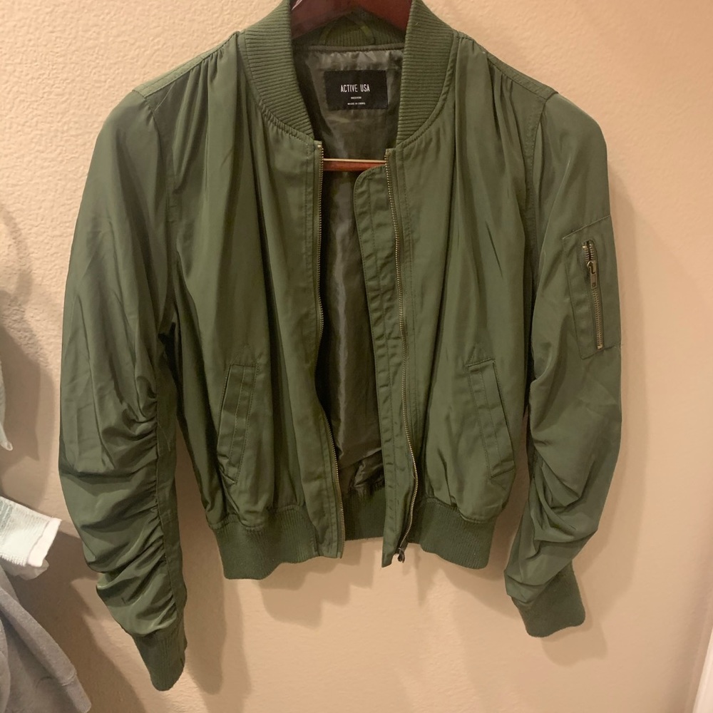 Army Green Bomber Jacket